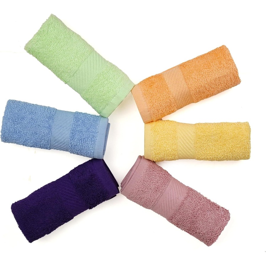12x 100% Cotton Face Washer Towel Bulk (30x32cm) in Assorted Colours