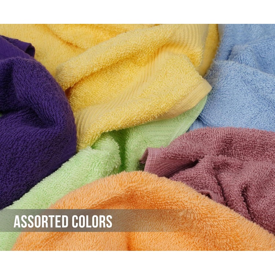 12x 100% Cotton Face Washer Towel Bulk (30x32cm) in Assorted Colours