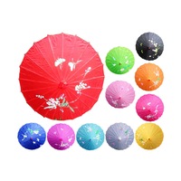 12x PARASOL UMBRELLA Chinese Japanese Bamboo Flower Pattern 80cm Large BULK