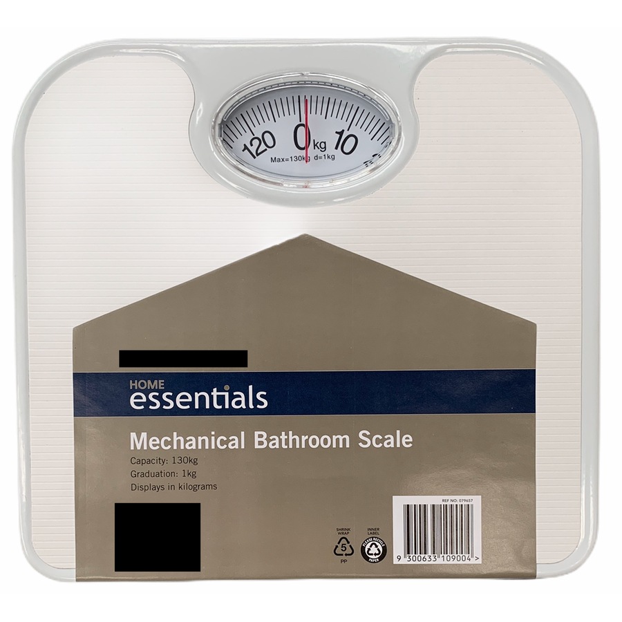 130kg Mechanical Bathroom Scales Weight Checker Kilo Kg Kilograms - White