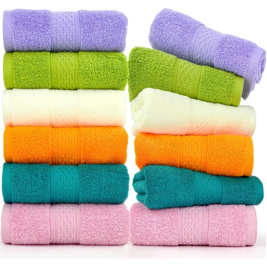 168x 100% Cotton Hand Towels Face Washers Bulk (34x62cm) in Assorted Colours
