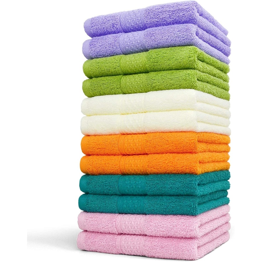 168x 100% Cotton Hand Towels Face Washers Bulk (34x62cm) in Assorted Colours