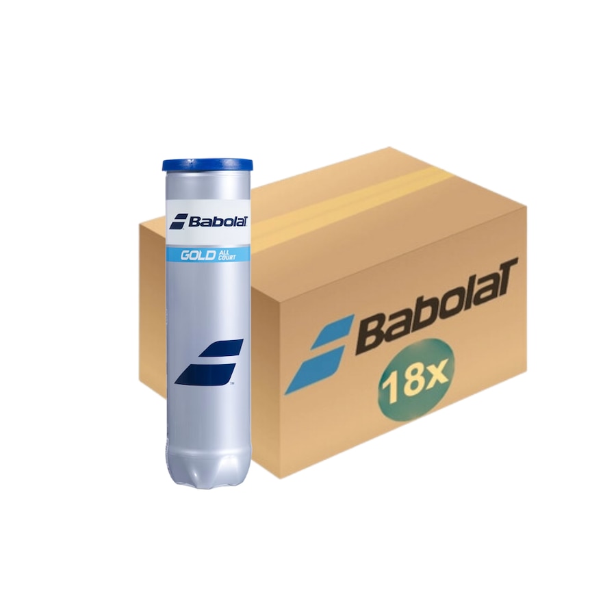 18 Cans of 4 Babolat Gold All Court Tournament 72 Tennis Balls Bulk Box - ITF & USTA Approved