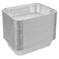 240x Aluminium Disposable Foil Food Container Trays Pans Baking Roast Bulk 32.5x26x5.5cm