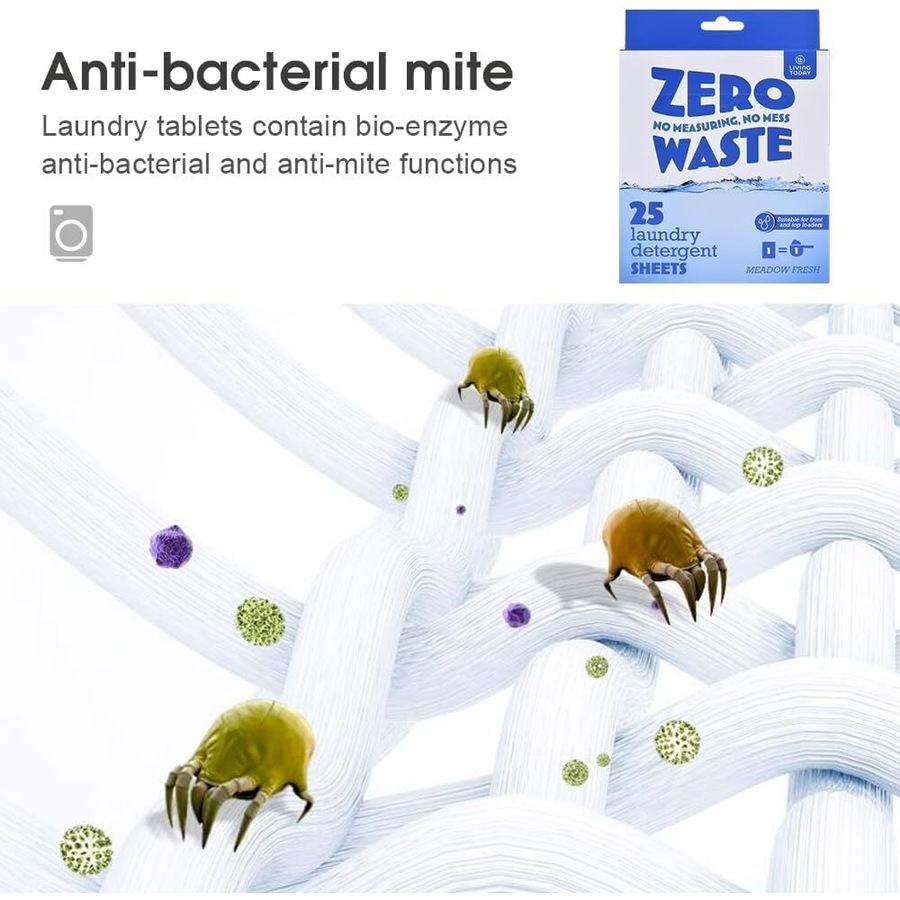 25x Laundry Wash Sheets Detergent Powder Eco Friendly Household Cleaning Tool