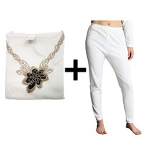 2pcs Set Womens Merino Wool Blend Pants & Top Underwear Leggings Thermal Thermals
