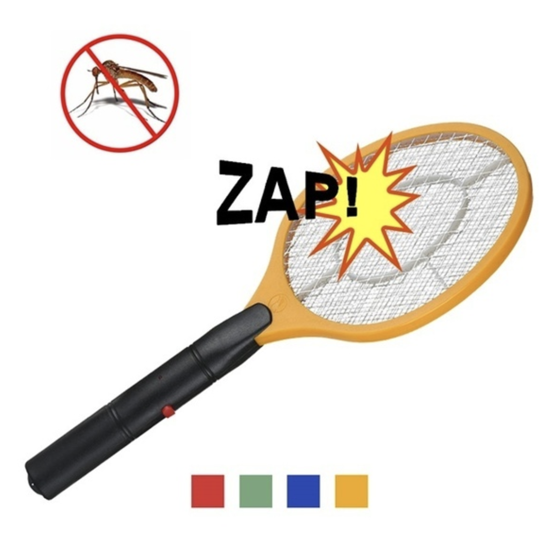 2x BUG ZAPPER RACKET Fly Mosquito Pest Swatter Net Racquet Electric Insect Killer