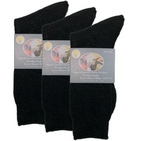 3 Pairs Merino Wool Blend Woolen Work Socks Hiking Heavy Duty Warm Thermal
