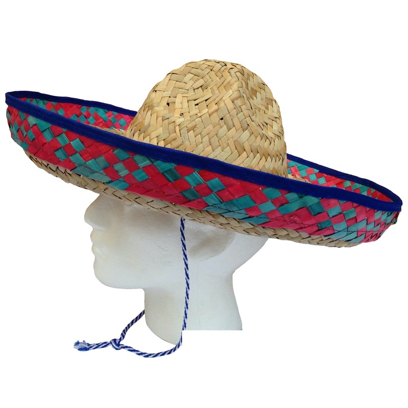 Buy 3pc Set Men's Mexican Poncho + Sombrero + Moustache Spanish Cowboy ...