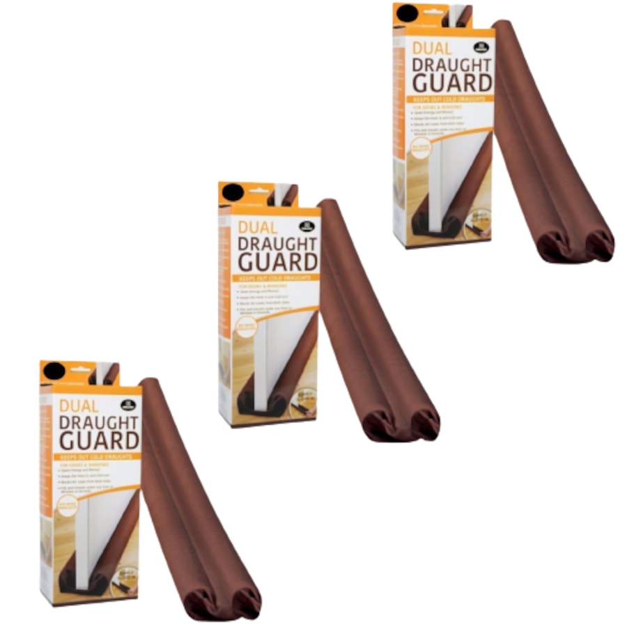 3x DUAL DRAFT STOPPER Double Sided Snake Wind Air Door Guard Cover Weather Seal