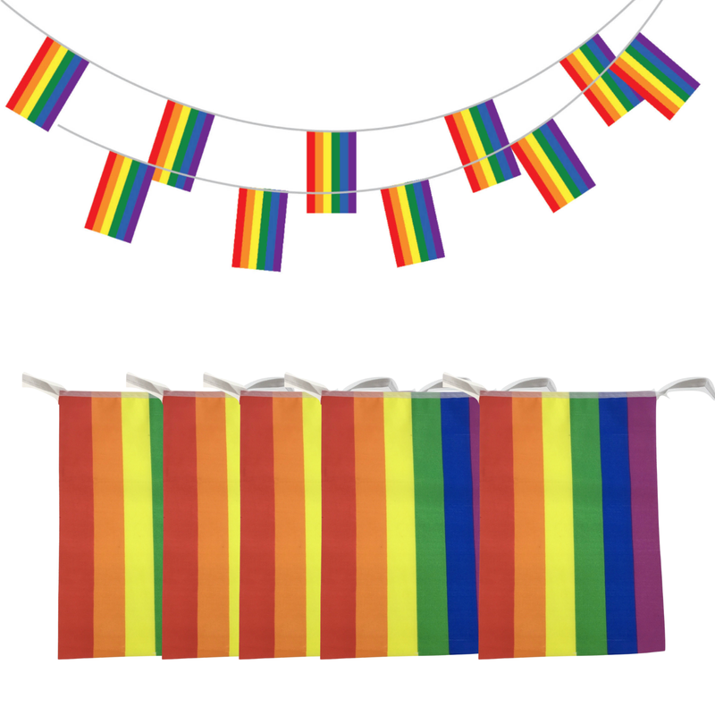 Buy 4x 3.6m RAINBOW BUNTING FLAG Party Banner Stall Flags Decor Gay ...