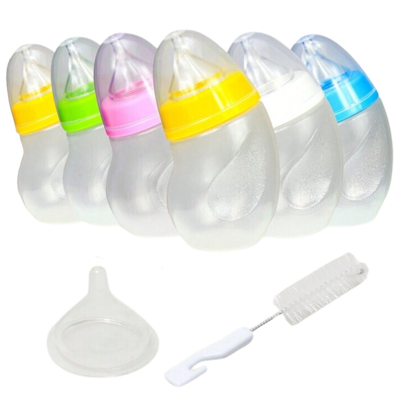 Buy 6x 3pc Set Pet Nursing Bottle Kit Curved Bottle Body For Newborn