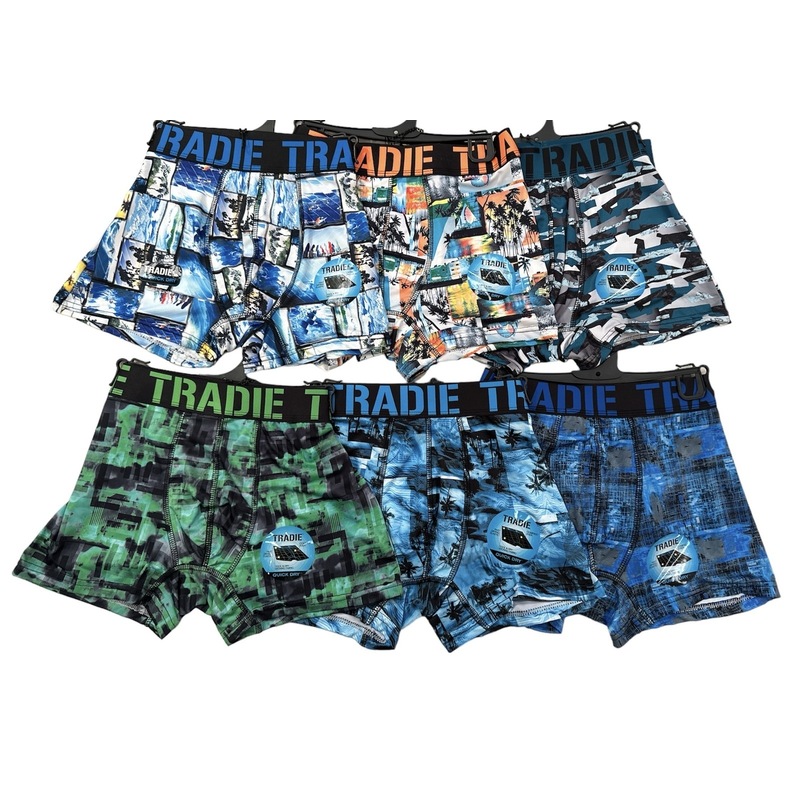 Buy 6x Men's Tradie Underwear Quick Dry Trunk Undies Assorted Colours