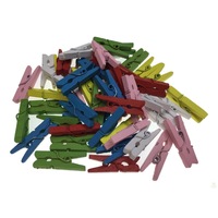 900pcs MINI WOODEN PEGS Natural Craft Baby Shower Clothes Pin Scrapbook 25mm