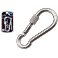 90mm Stainless Steel CARABINER Clip Hook Lockable Mountain Climbing