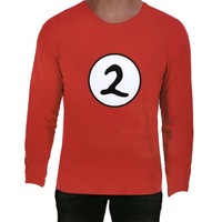 Adult Cat In The Hat Thing 2 Long Sleeve Red Top Costume Book Week