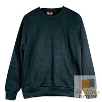 Adult Mens Crew Neck Jumper Sweater Fleece Blank Plain Pullover Top Winter Warm