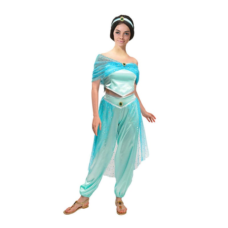 Buy Adults Aladdin Jasmine Princess Genie Cosplay Costume Belly Dancer ...