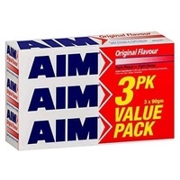 Aim 90G Pk3 Toothpaste Original Flavour Value Pack