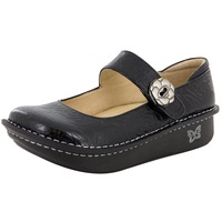 ALEGRIA Nursing Shoes Slip On Womens Work Working Hospitality - Black Embossed Rose