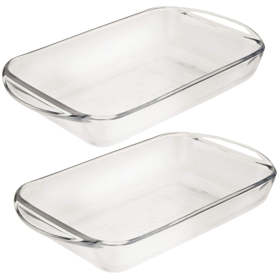 2x Anchor Hocking Fire-King Rectangular Baker 28x20cm - 2 Litre Capacity