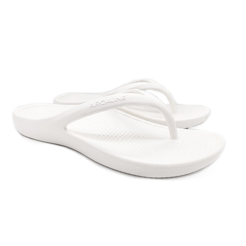 Buy Archline Orthotic Foam Thongs Arch Support Flip Flops Orthopedic Rebound  - White - MyDeal