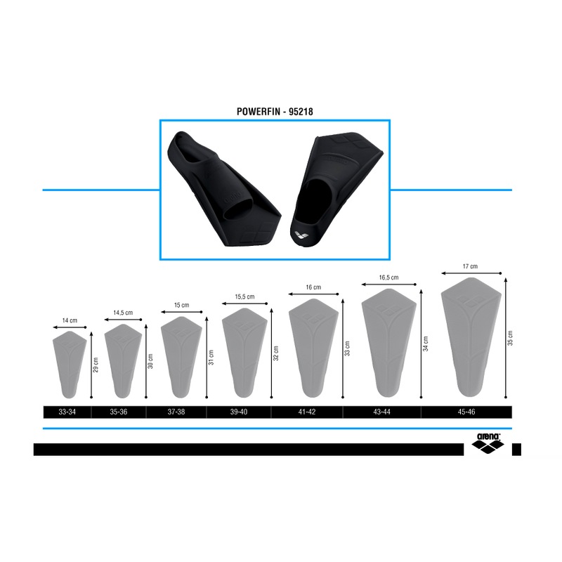 Buy Arena Powerfin Hook Swimming Fins Training Diving Flippers Swim