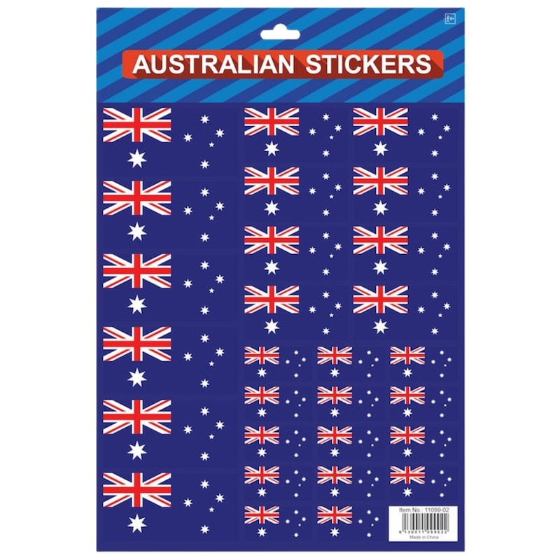 Buy Australian Flag Stickers – A4 Sheet of Festive Stickers for ...