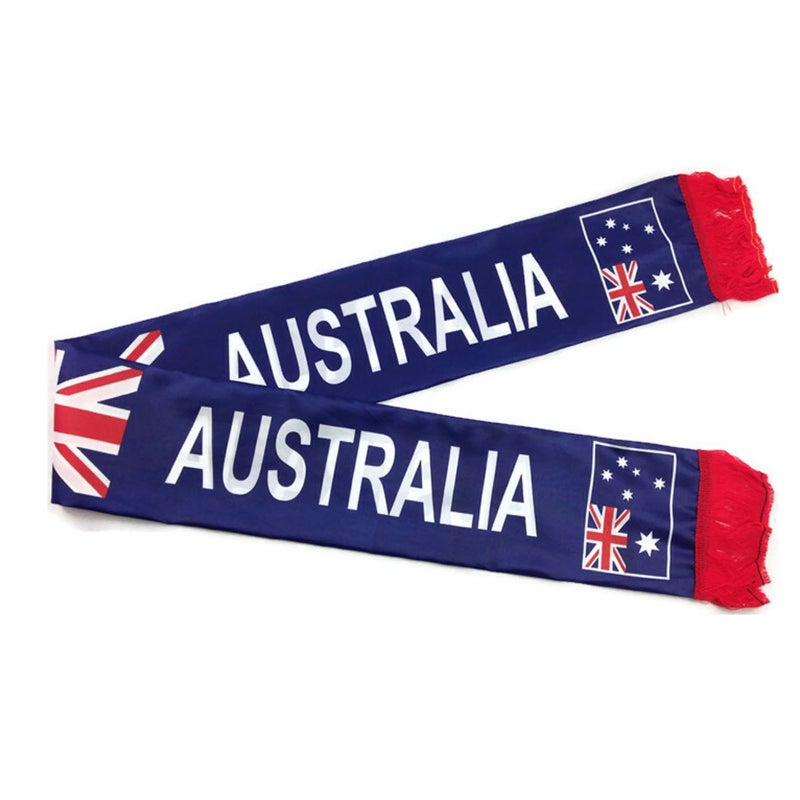 Buy Australian National Flag SCARF Australia Day Costume Party w Fringe ...