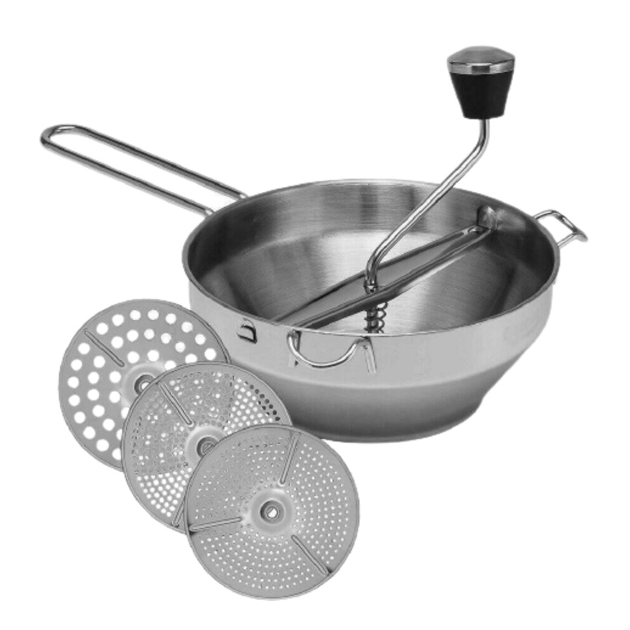 AVANTI Rotary Food Mill + 3 Discs Mouli Potato Ricer Vegetable Food Chopper