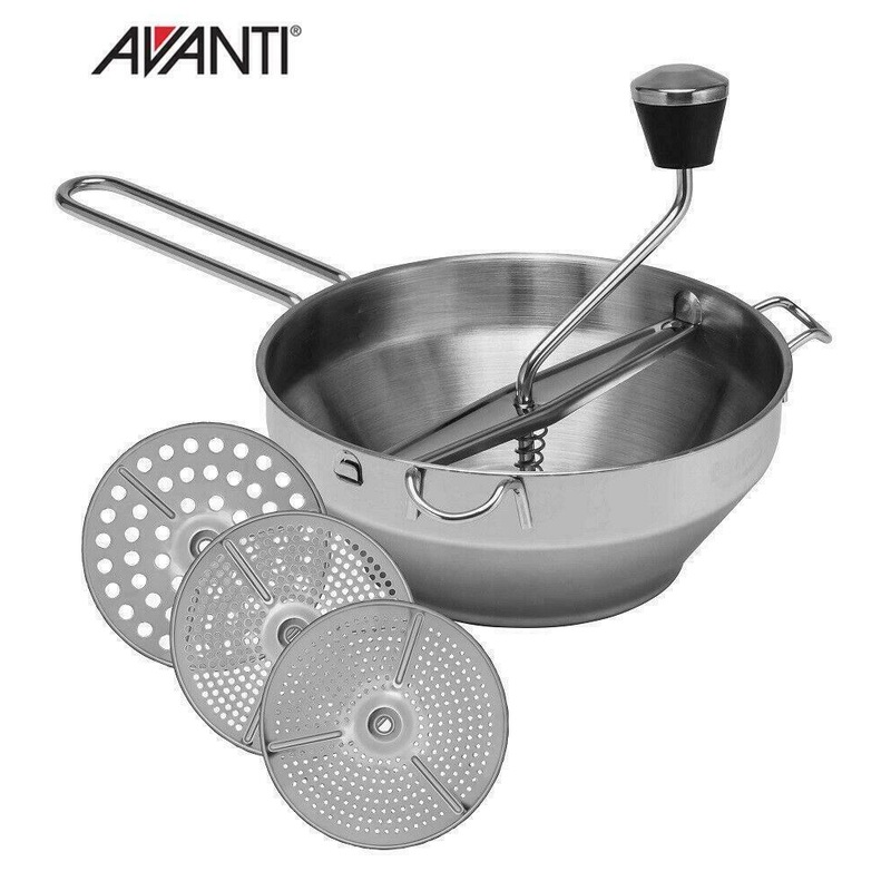 Buy AVANTI Rotary Food Mill + 3 Discs Mouli Potato Ricer Vegetable Food