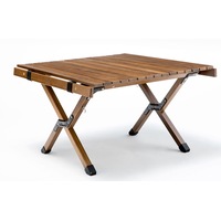 62cm Foldable Bamboo Outdoor Camping Table Waterproof Wood Wooden Travel - Small