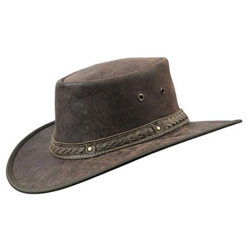 Buy BARMAH Squashy Roo Kangaroo Leather Hat Crackle Brim Foldable ...