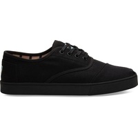 TOMS Heritage Canvas Mens Carlo Sneaker Shoes Casual - Black/Black