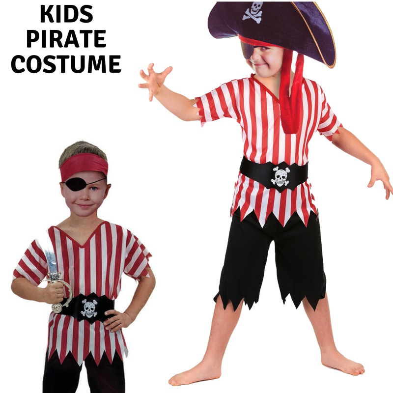 Buy BOYS PIRATE COSTUME Kids Fancy Dress Halloween Party Book Week ...