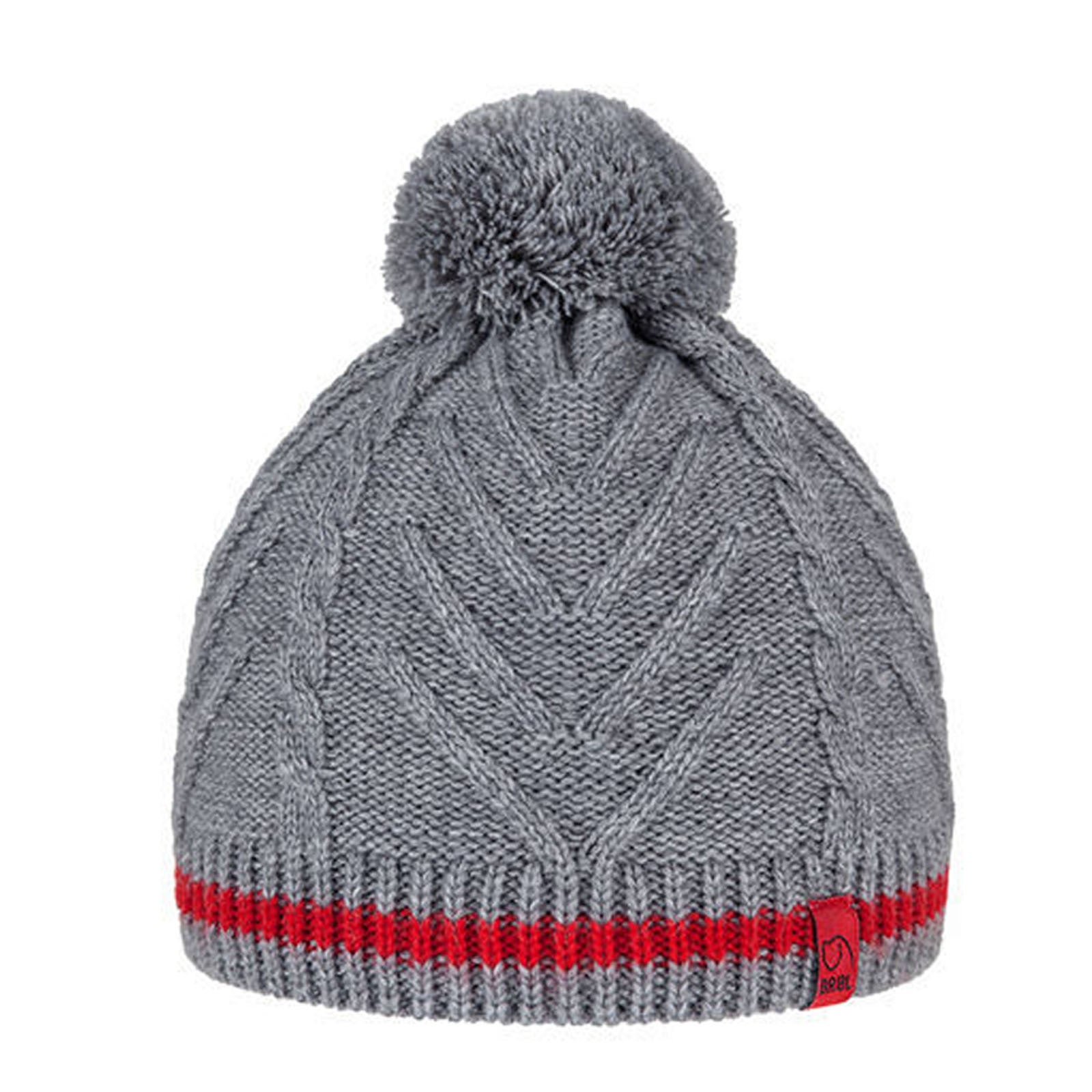BRBL Dolomiti Merino Wool Blend Pull On BEANIE Warm Winter Hat Knitted Pom Pom