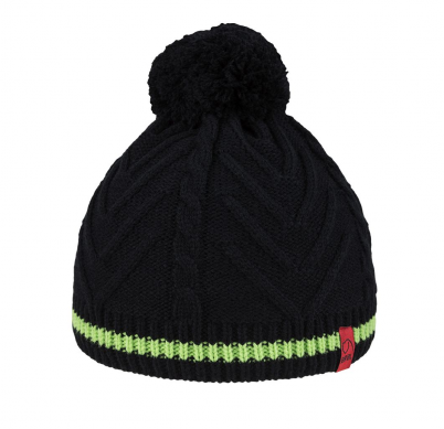 BRBL Dolomiti Merino Wool Blend Pull On BEANIE Warm Winter Hat Pom Pom Knitted