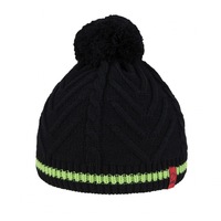 BRBL Dolomiti Merino Wool Blend Pull On BEANIE Warm Winter Hat Pom Pom Knitted