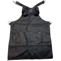 BUFFALO LEATHER APRON Cooking Chef Hairdresser Waterproof Durable Quality - Black