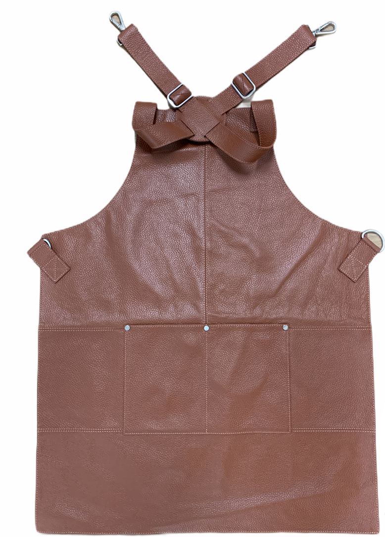 BUFFALO LEATHER APRON Cooking Chef Hairdresser Waterproof Durable Quality - Tan