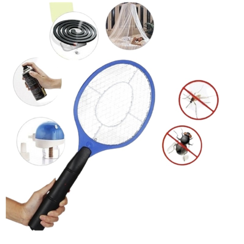 BUG ZAPPER RACKET Fly Mosquito Pest Swatter Net Racquet Electric Insect