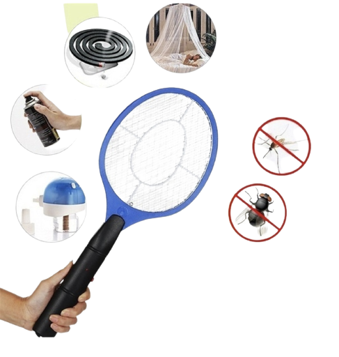 BUG ZAPPER RACKET Fly Mosquito Pest Swatter Net Racquet Electric Insect Killer