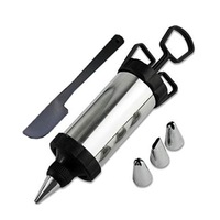 Cake Icing Syringe Tool Kit Set w/ 4 Nozzles Decorating Party Piping Whipped Cream