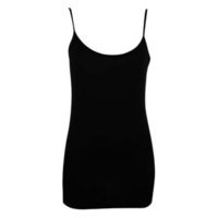 CAMISOLE TOP Long Cami Top Womens Singlet Summer Casual Wear Basic Tank Shirt