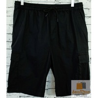 CARGO SHORTS Elastic Waist 100% COTTON Army Pocket Mens Drawstrings 0526