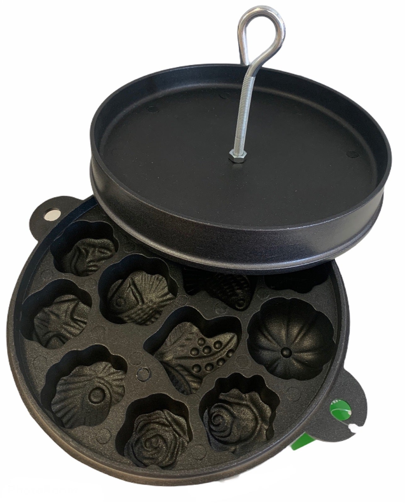 Cast Iron Cake Mould Maker DIY Cakes Pastry Mould Baking Pan Reusable w Lid