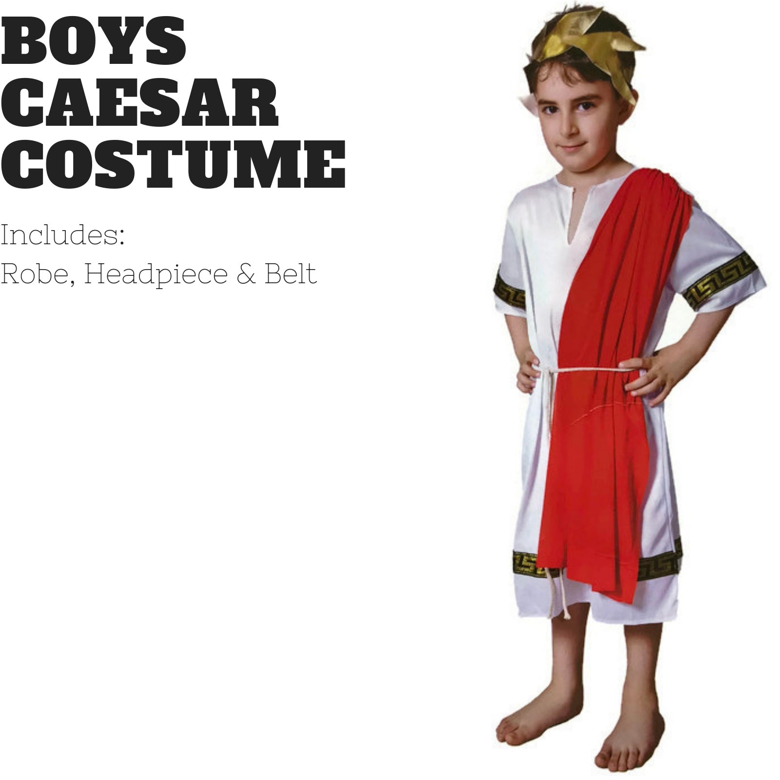 Boys  Roman Emperor Caesar Kids Book Week Fancy Dress Kids Party Costume 