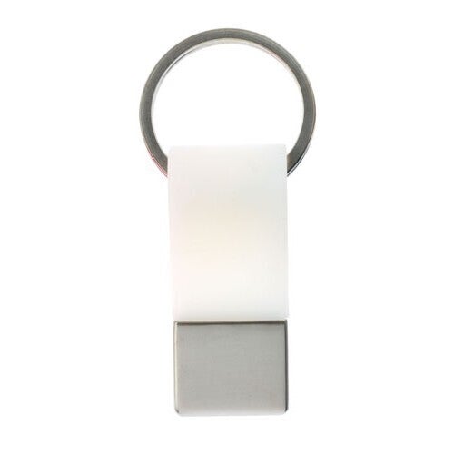Coda Key Tag Keyring Key Ring School Bag Badge Luggage ID Travel Keychain - White