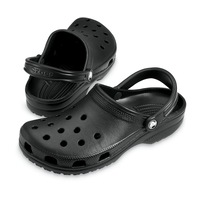Crocs Classic Clogs Roomy Fit Sandal Clog Sandals Slides Waterproof - Black