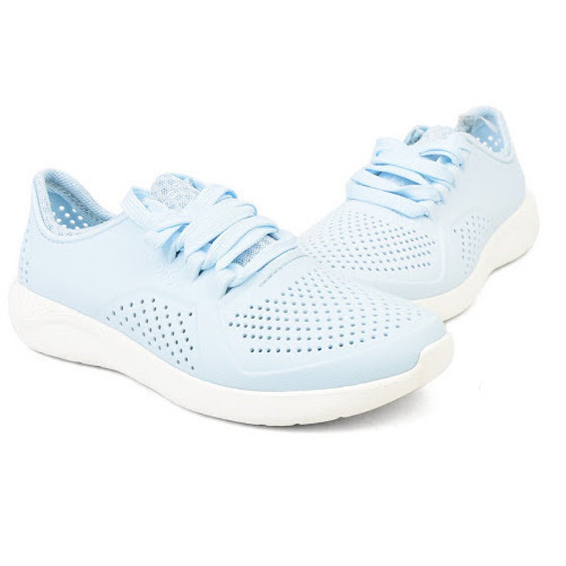 Buy Crocs Women's LiteRide Pacer Shoes Water Aqua Sneakers Runners -  Mineral Blue/White - MyDeal